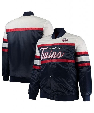 Men's Navy, Red Minnesota Twins Big and Tall Coaches Satin Full-Snap Jacket $52.70 Jackets