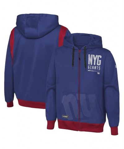 Men's Royal New York Giants Combine Authentic Drop Back Full-Zip Hoodie $22.00 Sweatshirt