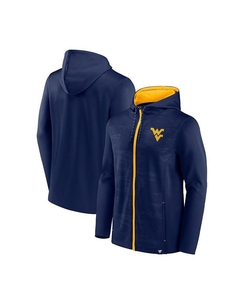 Men's Branded Navy West Virginia Mountaineers Ball Carrier Full-Zip Hoodie $40.49 Sweatshirt
