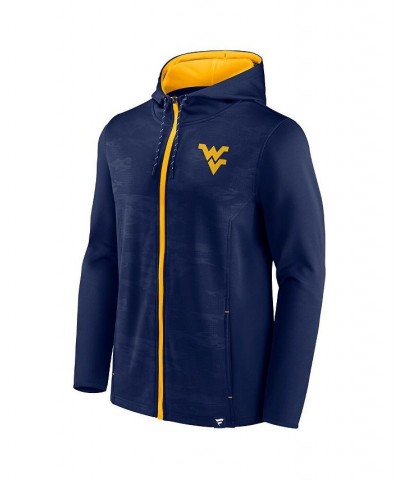 Men's Branded Navy West Virginia Mountaineers Ball Carrier Full-Zip Hoodie $40.49 Sweatshirt