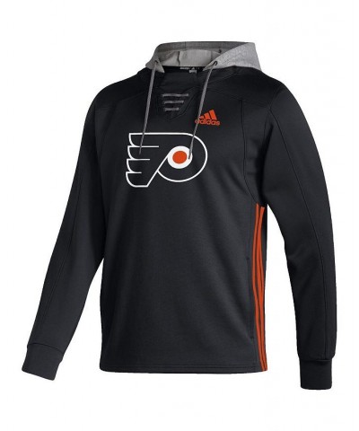 Men's Black Philadelphia Flyers Skate Lace AEROREADY Pullover Hoodie $36.55 Sweatshirt