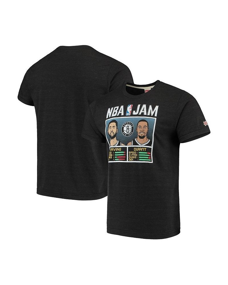 Men's Kevin Durant and Kyrie Irving Charcoal Brooklyn Nets NBA Jam T-shirt $18.40 T-Shirts