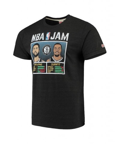 Men's Kevin Durant and Kyrie Irving Charcoal Brooklyn Nets NBA Jam T-shirt $18.40 T-Shirts