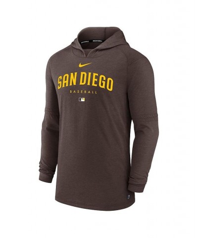 Men's Brown San Diego Padres Authentic Collection Early Work Tri-Blend Performance Pullover Hoodie $37.60 Sweatshirt