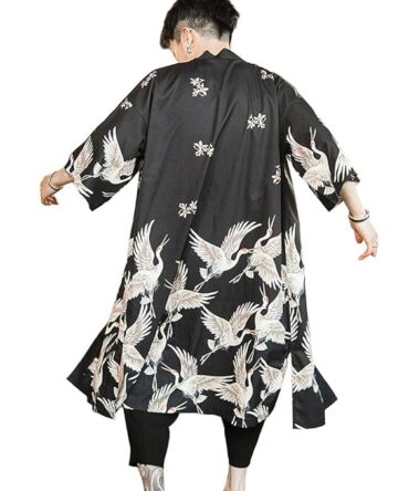 メンズ 和風着物コート ゆったり 浴衣 アウター ロング バスローブ トップス ヴィンテージ